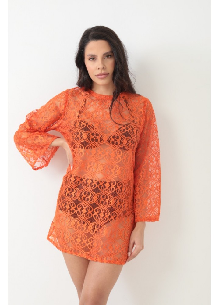 Sırtı Açık Dantel Elbise