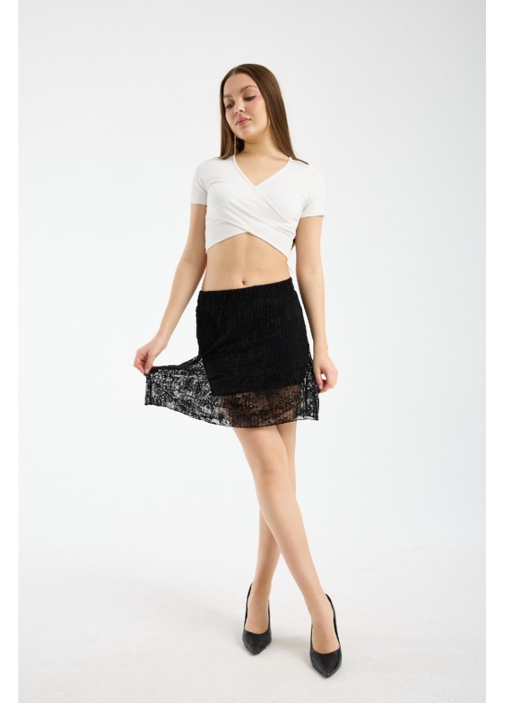 Pliseli Mini Etek